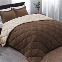 Basic Beyond King Size Comforter Set - Brown