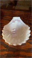 Westmoreland handpainted milk glass shell dish