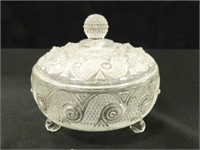 Avon Patterned Glass Candy dish w/lid