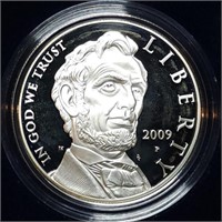 2009 P Abraham Lincoln Proof Silver Dollar MIB