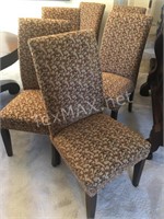 (6) Rust/Brown Upholstered Chairs