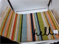 Hello colorful doormat