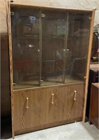 Pressboard China Cabinet (47"W x 16.5"D x 71'H)