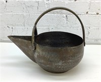 12" Hand Hammered copper/brass serving pot