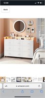 EXOTICA white Dresser with Charging Station