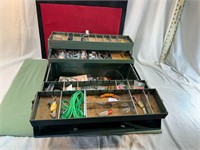 **METAL TACKLEBOX & TACKLE 1979 FISHING LICENSE