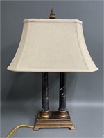 Fine Two Column Desk Lamp 23"