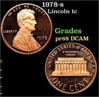 Proof 1978-s Lincoln Cent 1c Grades GEM++ Proof De
