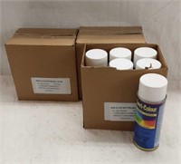 SPRAY PAINT - 18 CANS - SEMI GLOSS WHITE
