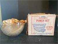 Anchor Hocking Sandwich Glass Punch Set