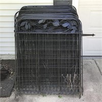 LAWN FENCE #4 - 12 SECTIONS OF BLACK COATED STEEL