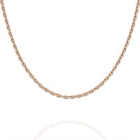 22k Gold-pl. Italian Diamond Cut Cable Necklace