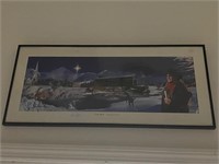 AUTOGRAPHED FRAMED CLINT BLACK CHRISTMAS PRINT