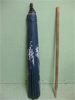 8'6" Oiled Paper Bamboo Pole Asian Theme Umbrella