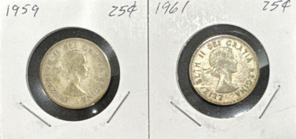 1959/1961 Silver Quarters