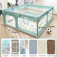 Sulishang Baby Playpen, 73x81x26 Inch Extra Large
