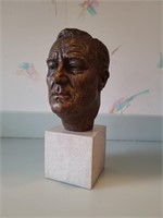 Authentic FDR bust. Living room.