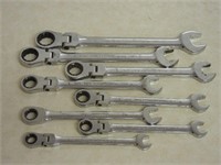 Eight Gearwrench Flex Head Ratcheting Wrench Set