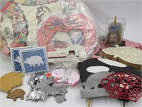 Assorted Pig Themed Home Decor Lot of (14)
