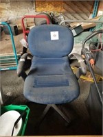 Blue chair dusty