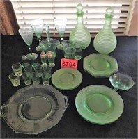 Assorted Depression Glass, good condition