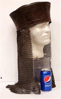 Antique Templer Knights Style Helmet w Chain Mail