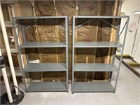Pair Of Metal Shelves (Located In Basement)