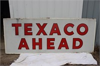 Texaco Ahead-metal with wood frame 10'x4'