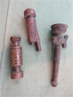 3) Brass Hose Nozzles includes 1924 All King