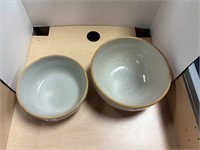 M/L unmarked Crock bowls