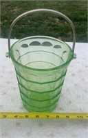 1930’s Green Depression Ice Bucket Glass
