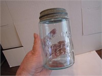 Antique Mason's Patent 1858 Backside Port Pint Jar
