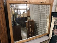 Tri  mirror Oak trimmed medicine cabinet