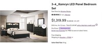 CM4510 Kamryn King 4 PieceLED Panel Bedroom Set