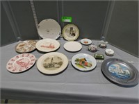 Collectible and antique plates, sugar & creamer, b