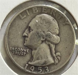 1953D Washington Quarter Silver