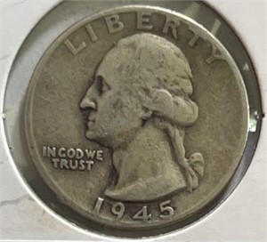 1945 Washington Quarter Silver