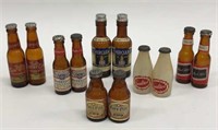 Vintage Glass Beer Bottle Advertising Shakers #1