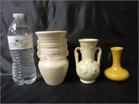 Vintage Pottery Vases ~ 4", 5" & 6" Tall