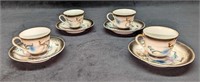 4 Vintage Betsons Dragonware Saucers & Cups F14 A