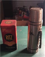 Ritz Crackers Tin & American Camper Thremos