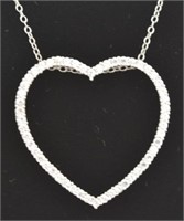 White Topaz Heart Necklace