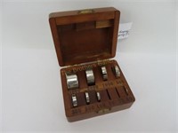 Antique Set of 8 Weights w/Wood Box