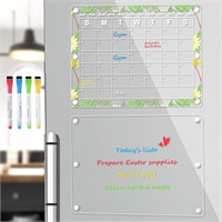 Acrylic Magnetic Clear Calendar for Fridge Fccabin