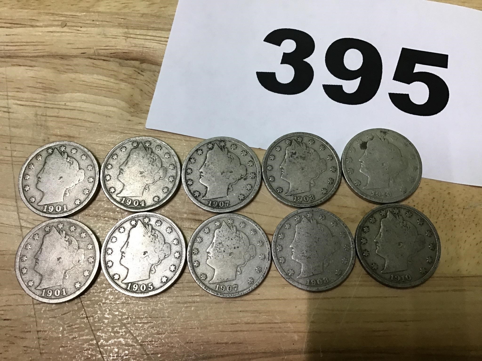 10 V Nickels 1901-1910