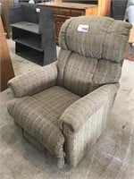 FABRIC COVERED SWIVEL RECLINER