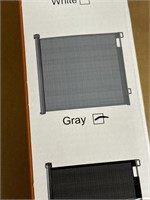 Retractable Safety Gate 71 inch gray