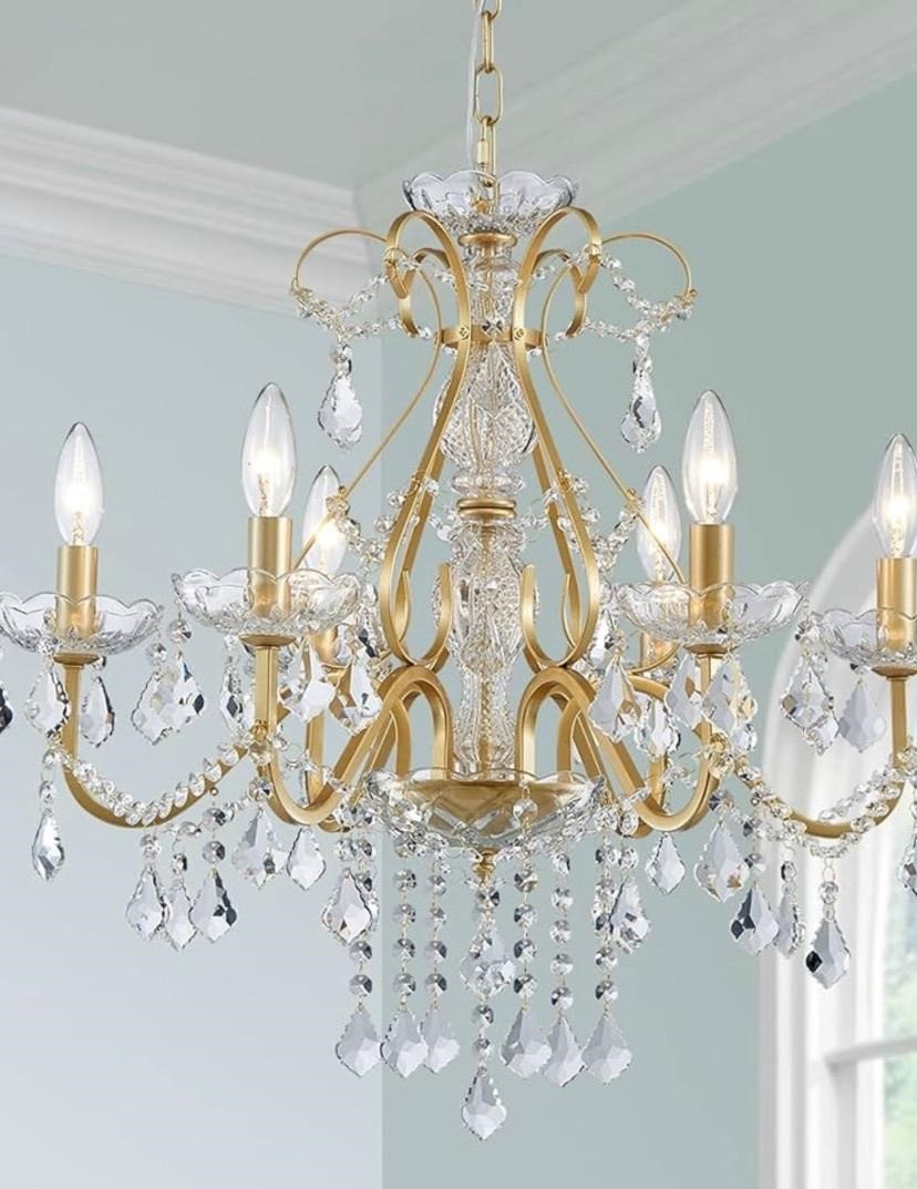 $169 24” Bestier gold candle chandalier