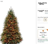 12 ft. PowerConnect Dunhill Fir Tree Dual Color
