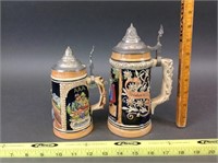 2 vintage German Ceramic Steins